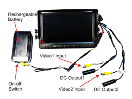 mini video recorder, rechargeable DVR monitor, 2CH handheld DVR monitor, rechargeable DVR monitor