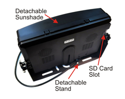 portable video recording monitor, rechargeable DVR monitor, portable dvr monitor, 2CH dvr monitor